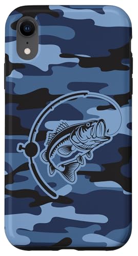 River Bass Adventure für Angler und Naturfans Angeln Cam Hülle für iPhone XR von River Bass Fishing Camo for Anglers Fishing Lovers