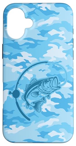 River Bass Angeln Camo für Angler und Abenteuer Outdoor Hülle für iPhone 16 Plus von River Bass Fishing Camo for Anglers Fishing Lovers