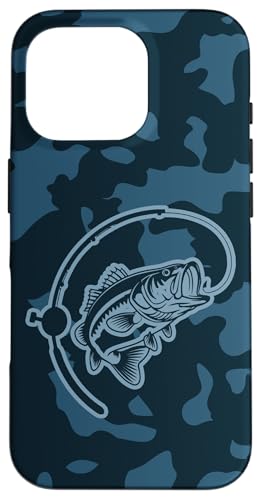 River Bass Angeln Camo für Angler und Abenteuer Outdoor Hülle für iPhone 16 Pro von River Bass Fishing Camo for Anglers Fishing Lovers
