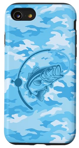 River Bass Angeln Camo für Angler und Abenteuer Outdoor Hülle für iPhone SE (2020) / 7 / 8 von River Bass Fishing Camo for Anglers Fishing Lovers