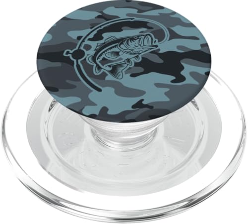 River Bass Angeln Camo für Angler und Abenteuer Outdoor PopSockets PopGrip für MagSafe von River Bass Fishing Camo for Anglers Fishing Lovers