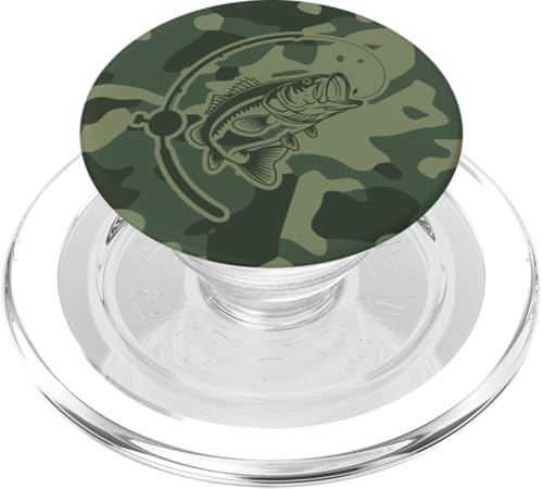 River Bass Angeln Camo für Angler und Abenteuer Outdoor PopSockets PopGrip für MagSafe von River Bass Fishing Camo for Anglers Fishing Lovers