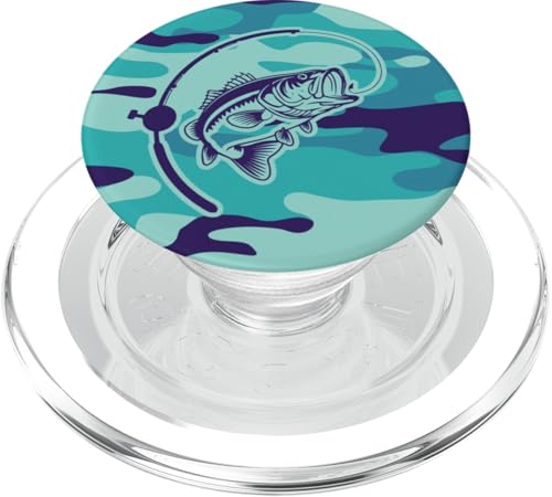 River Bass Angeln Camo für Angler und Abenteuer Outdoor PopSockets PopGrip für MagSafe von River Bass Fishing Camo for Anglers Fishing Lovers