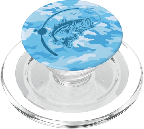 River Bass Angeln Camo für Angler und Abenteuer Outdoor PopSockets PopGrip für MagSafe von River Bass Fishing Camo for Anglers Fishing Lovers