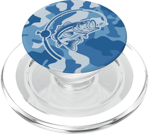 River Bass Angeln Camo für Angler und Abenteuer Outdoor PopSockets PopGrip für MagSafe von River Bass Fishing Camo for Anglers Fishing Lovers