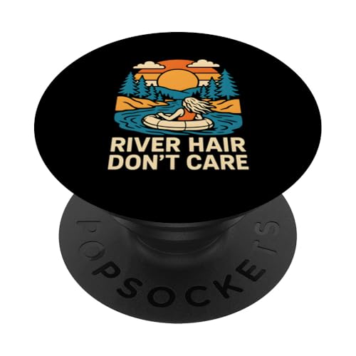 River Float Trip Hair Don't Care Vintage Damen PopSockets Klebender PopGrip River Float Trip Hair Don't Care Vintage Damen PopSockets Klebender PopGrip von River Rendezvous - Float Trips and Lake Life