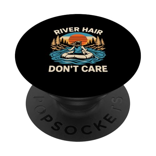 River Float Trip Hair Don't Care Vintage Damen PopSockets Klebender PopGrip River Float Trip Hair Don't Care Vintage Damen PopSockets Klebender PopGrip von River Rendezvous - Float Trips and Lake Life