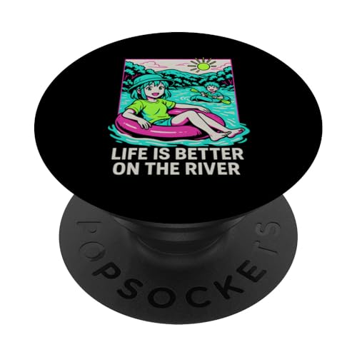 River Float Trip Life Better Vintage Damen Sommer PopSockets Klebender PopGrip River Float Trip Life Better Vintage Damen Sommer PopSockets Klebender PopGrip von River Rendezvous - Float Trips and Lake Life