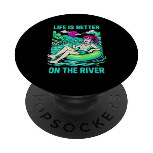 River Float Trip Life Better Vintage Damen Sommer PopSockets Klebender PopGrip River Float Trip Life Better Vintage Damen Sommer PopSockets Klebender PopGrip von River Rendezvous - Float Trips and Lake Life