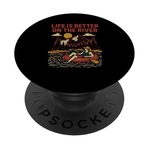 River Float Trip Life is Better Vintage Damen Sommer Top PopSockets Klebender PopGrip River Float Trip Life is Better Vintage Damen Sommer Top PopSockets Klebender PopGrip von River Rendezvous - Float Trips and Lake Life