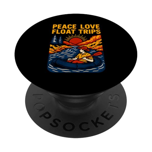 River Float Trip Peace Love Vintage Damen PopSockets Klebender PopGrip River Float Trip Peace Love Vintage Damen PopSockets Klebender PopGrip von River Rendezvous - Float Trips and Lake Life