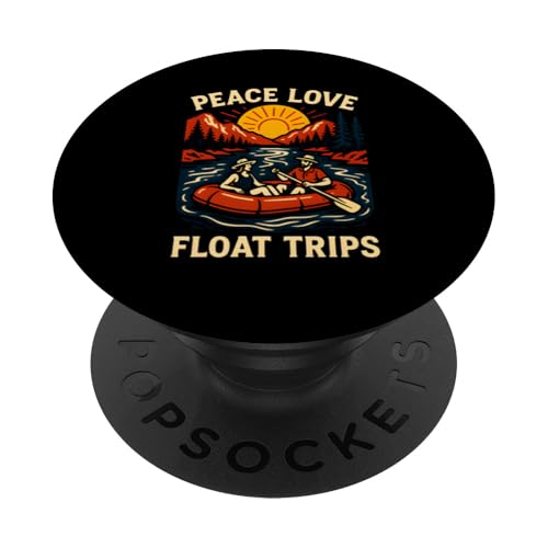 River Float Trip Peace Love Vintage Damen PopSockets Klebender PopGrip River Float Trip Peace Love Vintage Damen PopSockets Klebender PopGrip von River Rendezvous - Float Trips and Lake Life