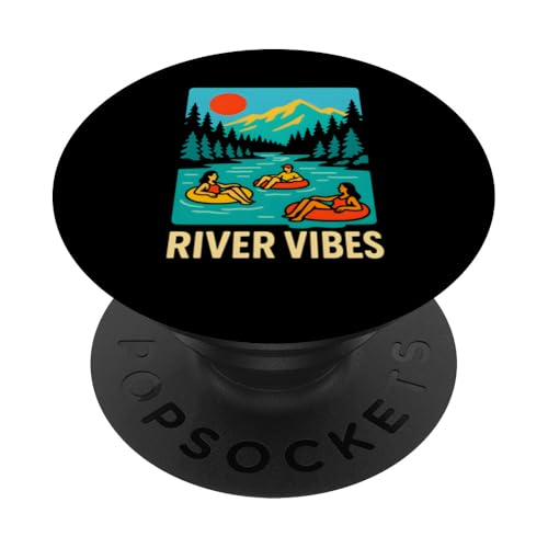 River Float Trip Vibes Retro Damen Fun PopSockets Klebender PopGrip River Float Trip Vibes Retro Damen Fun PopSockets Klebender PopGrip von River Rendezvous - Float Trips and Lake Life