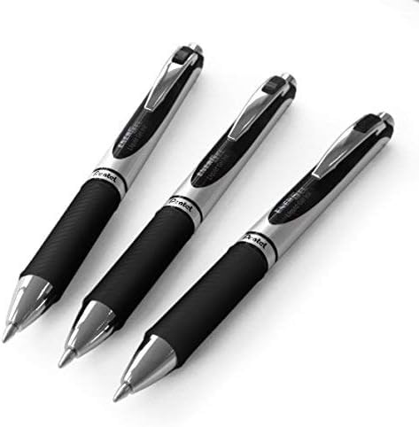 3 Stück Druck-Gelschreiber mit 0,7 mm Spitze, Gelschreiber mit Druckmechanik,Schnelltrocknende Flüssiggeltinte, 54% Recyceltes Material, Ergonomischer Griff, Schwarz –für Büro und Schule 3 Stück Druck-Gelschreiber mit 0,7 mm Spitze, Gelschreiber mit Druckmechanik,Schnelltrocknende Flüssiggeltinte, 54% Recyceltes Material, Ergonomischer Griff, Schwarz –für Büro und Schule von Riybyds