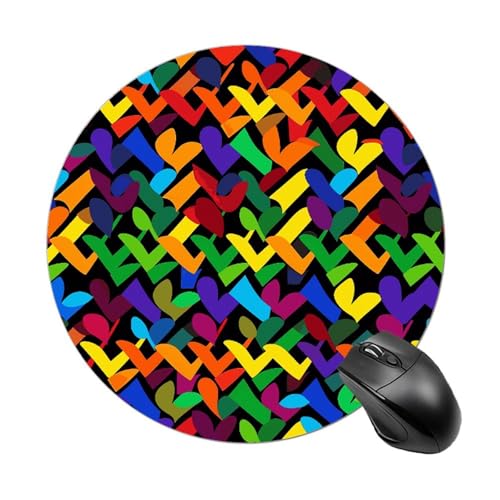 Gay Pride Regenbogen-Mauspad, rund, wasserdicht, rutschfest, Gummi, lustiges Mauspad, 19,8 x 19,8 cm, für Computer, Laptop, Büro, Schreibtisch, Zubehör, Mauspad Gay Pride Regenbogen-Mauspad, rund, wasserdicht, rutschfest, Gummi, lustiges Mauspad, 19,8 x 19,8 cm, für Computer, Laptop, Büro, Schreibtisch, Zubehör, Mauspad von Rkklvbns