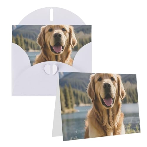 Grußkarten Golden Retrievers Herz Verschiedene Anlässe Grußkarten Freundschaft Gedenkkarten Urlaubskarten von Rkklvbns