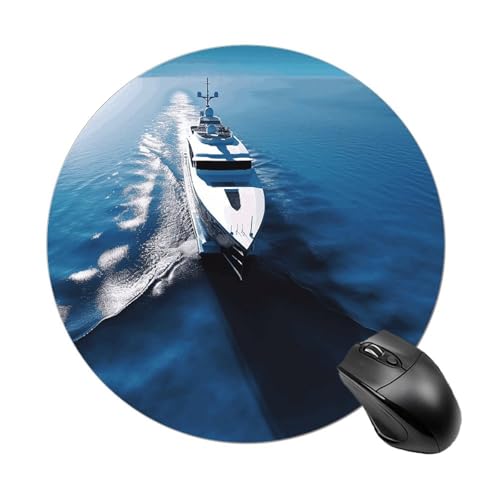 Mauspad mit Segelboot, rund, wasserdicht, rutschfest, Gummi, lustige Mauspads, 19,8 x 19,8 cm, für Computer, Laptop, Büro, Schreibtisch, Zubehör, Mauspad Mauspad mit Segelboot, rund, wasserdicht, rutschfest, Gummi, lustige Mauspads, 19,8 x 19,8 cm, für Computer, Laptop, Büro, Schreibtisch, Zubehör, Mauspad von Rkklvbns