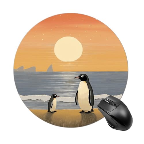 Mauspad mit zwei Pinguin-Bildern, rund, wasserdicht, rutschfest, Gummi, lustige Mauspads, 19,8 x 19,8 cm, für Computer, Laptop, Büro, Schreibtisch, Zubehör, Mauspad Mauspad mit zwei Pinguin-Bildern, rund, wasserdicht, rutschfest, Gummi, lustige Mauspads, 19,8 x 19,8 cm, für Computer, Laptop, Büro, Schreibtisch, Zubehör, Mauspad von Rkklvbns