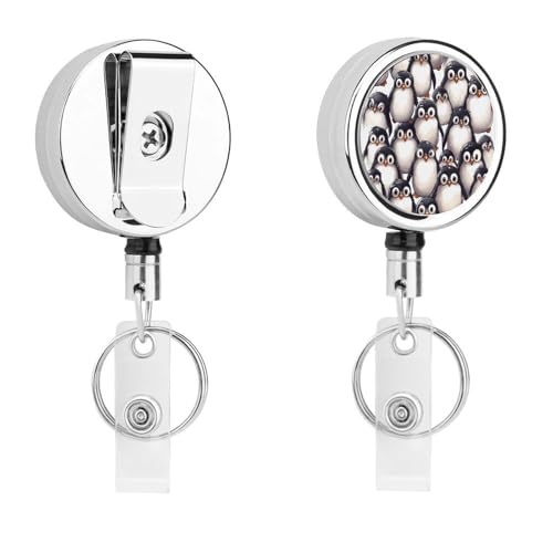 Niedliche Baby-Pinguine, einziehbar, mit Schlüsselring, Ausweishalter, lustiger Ausweishalter für Lehrer, Krankenschwester, Arzt, Arbeiter, Geschenk, ID, Namensschild, dekorative Metall-Clips Niedliche Baby-Pinguine, einziehbar, mit Schlüsselring, Ausweishalter, lustiger Ausweishalter für Lehrer, Krankenschwester, Arzt, Arbeiter, Geschenk, ID, Namensschild, dekorative Metall-Clips von Rkklvbns