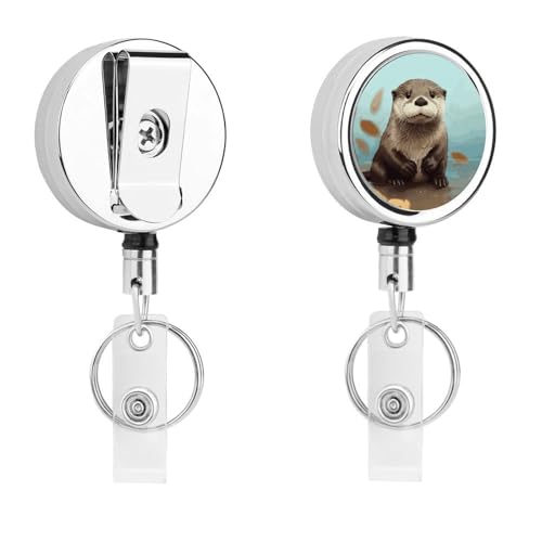 Niedlicher Otter-Abzeichenspule, einziehbar, mit Schlüsselring, Ausweishalter, lustiger Ausweishalter für Lehrer, Krankenschwester, Arzt, Arbeiter, Geschenk, ID, Namensschild, dekorative Metall-Clips Niedlicher Otter-Abzeichenspule, einziehbar, mit Schlüsselring, Ausweishalter, lustiger Ausweishalter für Lehrer, Krankenschwester, Arzt, Arbeiter, Geschenk, ID, Namensschild, dekorative Metall-Clips von Rkklvbns