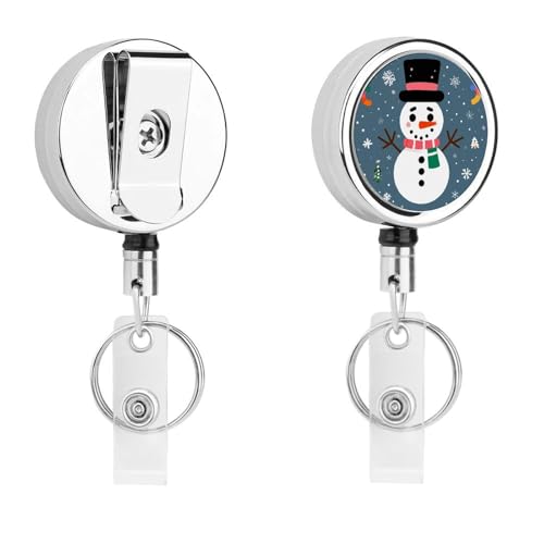 Niedlicher Schneemann-Ausweishalter, einziehbar, mit Schlüsselring, lustiger Ausweishalter für Lehrer, Krankenschwester, Arzt, Arbeiter, Geschenk, ID, Namensschild, dekorative Metall-Clips Niedlicher Schneemann-Ausweishalter, einziehbar, mit Schlüsselring, lustiger Ausweishalter für Lehrer, Krankenschwester, Arzt, Arbeiter, Geschenk, ID, Namensschild, dekorative Metall-Clips von Rkklvbns