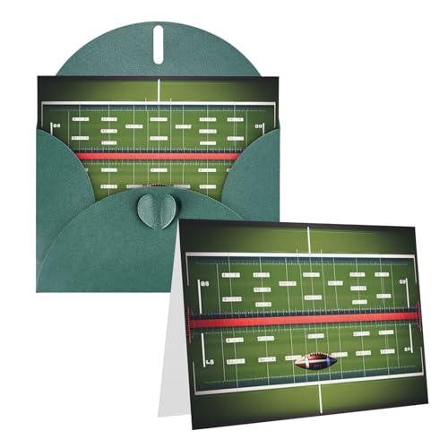 Rkklvbns Grußkarten American Football Feld und Ball Herz Verschiedene Anlässe Grußkarten Freundschaft Gedenkkarten Urlaubskarten von Rkklvbns
