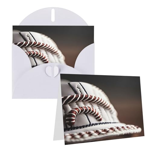 Rkklvbns Grußkarten Baseball Lace Close Up Herz Verschiedene Anlässe Grußkarten Freundschaft Gedenkkarten Urlaubskarten von Rkklvbns