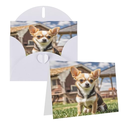 Rkklvbns Grußkarten Bauernhof Niedlich Chihuahua Herz Verschiedene Anlässe Grußkarten Freundschaft Gedenkkarten Urlaubskarten von Rkklvbns