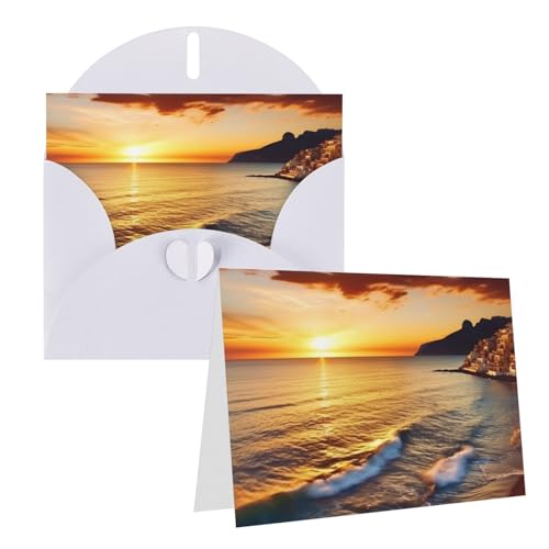 Rkklvbns Grußkarten Meer Sonnenuntergang Herz Verschiedene Anlässe Grußkarten Freundschaft Gedenkkarten Urlaubskarten von Rkklvbns