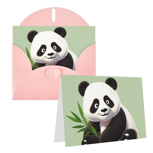 Rkklvbns Grußkarten Niedliches Panda Herz Verschiedene Anlässe Grußkarten Freundschaft Gedenkkarten Urlaubskarten von Rkklvbns