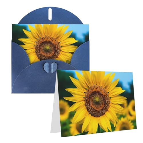 Rkklvbns Grußkarten Schöne Sonnenblume Herz Verschiedene Anlässe Grußkarten Freundschaft Gedenkkarten Urlaubskarten von Rkklvbns
