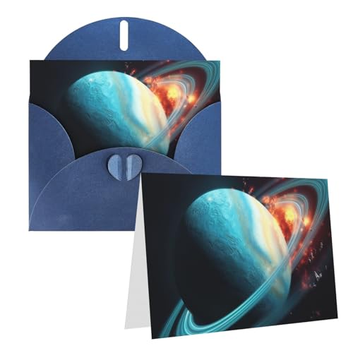 Rkklvbns Grußkarten Uranus Impact Herz Verschiedene Anlässe Grußkarten Freundschaft Gedenkkarten Urlaubskarten von Rkklvbns