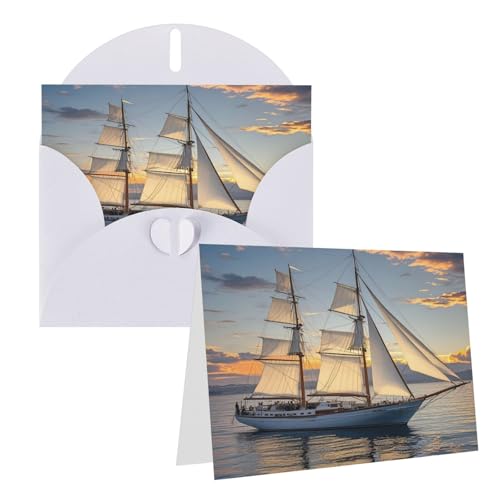 Rkklvbns Grußkarten Weiß Segelschiff bei Sonnenuntergang Herz Verschiedene Anlässe Grußkarten Freundschaft Gedenkkarten Urlaubskarten Rkklvbns Grußkarten Weiß Segelschiff bei Sonnenuntergang Herz Verschiedene Anlässe Grußkarten Freundschaft Gedenkkarten Urlaubskarten von Rkklvbns