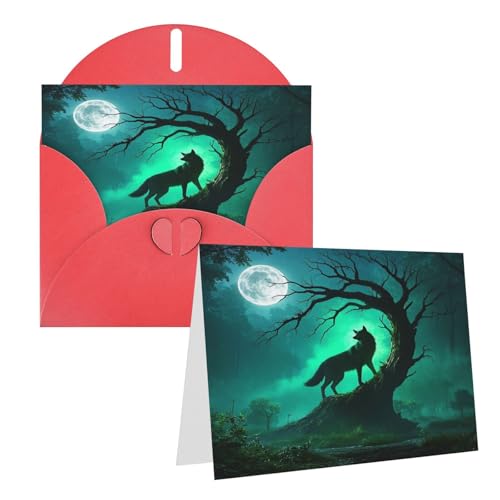 Rkklvbns Grußkarten Wolf Muster Fantasie Nebel Magie Baum Herz Verschiedene Anlässe Grußkarten Freundschaft Gedenkkarten Urlaubskarten Rkklvbns Grußkarten Wolf Muster Fantasie Nebel Magie Baum Herz Verschiedene Anlässe Grußkarten Freundschaft Gedenkkarten Urlaubskarten von Rkklvbns