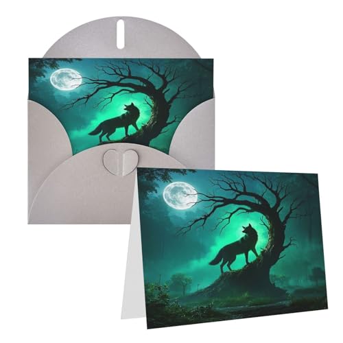 Rkklvbns Grußkarten Wolf Muster Fantasie Nebel Magie Baum Herz Verschiedene Anlässe Grußkarten Freundschaft Gedenkkarten Urlaubskarten Rkklvbns Grußkarten Wolf Muster Fantasie Nebel Magie Baum Herz Verschiedene Anlässe Grußkarten Freundschaft Gedenkkarten Urlaubskarten von Rkklvbns