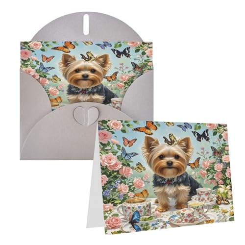 Rkklvbns Grußkarten Yorkshire Terrier Tea Party Schmetterlinge Rosen Herz Verschiedene Anlässe Grußkarten Freundschaft Gedenkkarten Urlaubskarten Rkklvbns Grußkarten Yorkshire Terrier Tea Party Schmetterlinge Rosen Herz Verschiedene Anlässe Grußkarten Freundschaft Gedenkkarten Urlaubskarten von Rkklvbns