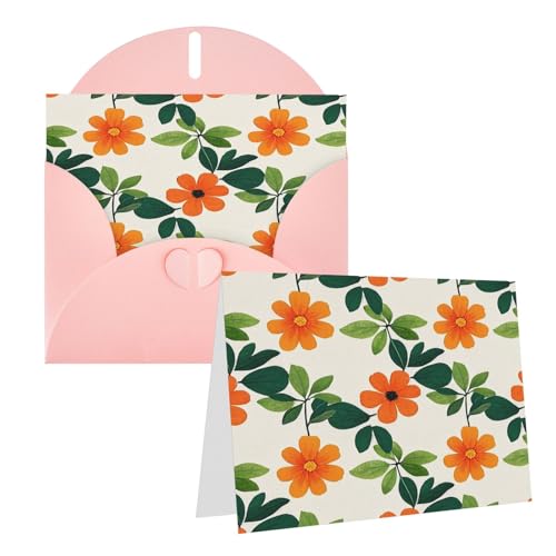 Rkklvbns Grußkarten mit orangefarbenen Blumen und grünem Blattmuster Herz verschiedene Anlässe Grußkarten Freundschaft Gedenkkarten Urlaubskarten Rkklvbns Grußkarten mit orangefarbenen Blumen und grünem Blattmuster Herz verschiedene Anlässe Grußkarten Freundschaft Gedenkkarten Urlaubskarten von Rkklvbns