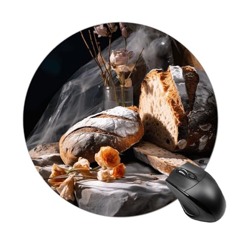 Rundes Mauspad, Motiv: Brot in Bäckerei, wasserdicht, rutschfest, Gummi, lustige Mauspads, 19,8 x 19,8 cm, für Computer, Laptop, Büro, Schreibtisch, Zubehör, Mauspad Rundes Mauspad, Motiv: Brot in Bäckerei, wasserdicht, rutschfest, Gummi, lustige Mauspads, 19,8 x 19,8 cm, für Computer, Laptop, Büro, Schreibtisch, Zubehör, Mauspad von Rkklvbns