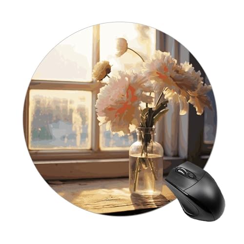 Rundes Mauspad mit Fensterblumen, wasserdicht, rutschfest, Gummi, lustige Mauspads, 19,8 x 19,8 cm, für Computer, Laptop, Büro, Schreibtisch, Zubehör, Mauspad Rundes Mauspad mit Fensterblumen, wasserdicht, rutschfest, Gummi, lustige Mauspads, 19,8 x 19,8 cm, für Computer, Laptop, Büro, Schreibtisch, Zubehör, Mauspad von Rkklvbns