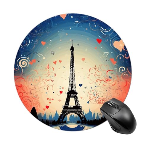Rundes Mauspad mit Paris-Muster, wasserdicht, rutschfest, Gummi, lustige Mauspads, 19,8 x 19,8 cm, für Computer, Laptop, Büro, Schreibtisch, Zubehör, Mauspad Rundes Mauspad mit Paris-Muster, wasserdicht, rutschfest, Gummi, lustige Mauspads, 19,8 x 19,8 cm, für Computer, Laptop, Büro, Schreibtisch, Zubehör, Mauspad von Rkklvbns