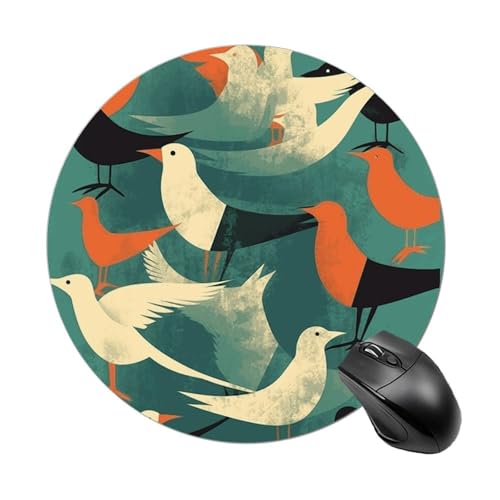 Rundes Mauspad mit Vogelbeflockung, wasserdicht, rutschfest, Gummi, lustiges Mauspad, 19,8 x 19,8 cm, für Computer, Laptop, Büro, Schreibtisch, Zubehör, Mauspad Rundes Mauspad mit Vogelbeflockung, wasserdicht, rutschfest, Gummi, lustiges Mauspad, 19,8 x 19,8 cm, für Computer, Laptop, Büro, Schreibtisch, Zubehör, Mauspad von Rkklvbns