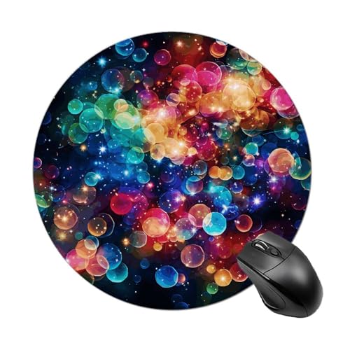 Rundes Mauspad mit bunten Regenbogen-Sternen, wasserdicht, rutschfest, Gummi, 19,8 x 19,8 cm, für Computer, Laptop, Büro, Schreibtisch, Zubehör, Mauspad Rundes Mauspad mit bunten Regenbogen-Sternen, wasserdicht, rutschfest, Gummi, 19,8 x 19,8 cm, für Computer, Laptop, Büro, Schreibtisch, Zubehör, Mauspad von Rkklvbns