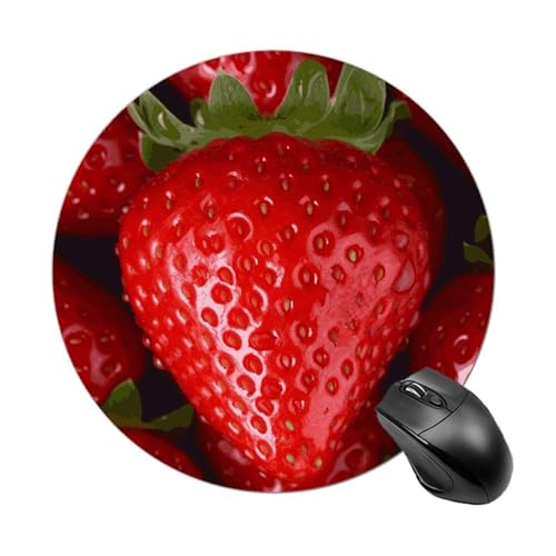 Rundes Mauspad mit roten Erdbeeren, wasserdicht, rutschfest, Gummi, lustige Mauspads, 19,8 x 19,8 cm, für Computer, Laptop, Büro, Schreibtisch, Zubehör, Mauspad Rundes Mauspad mit roten Erdbeeren, wasserdicht, rutschfest, Gummi, lustige Mauspads, 19,8 x 19,8 cm, für Computer, Laptop, Büro, Schreibtisch, Zubehör, Mauspad von Rkklvbns