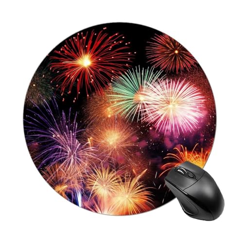 Rundes Mauspad mit schönem Feuerwerk, wasserdicht, rutschfest, Gummi, lustige Mauspads, 19,8 x 19,8 cm, für Computer, Laptop, Büro, Schreibtisch, Zubehör, Mauspad Rundes Mauspad mit schönem Feuerwerk, wasserdicht, rutschfest, Gummi, lustige Mauspads, 19,8 x 19,8 cm, für Computer, Laptop, Büro, Schreibtisch, Zubehör, Mauspad von Rkklvbns