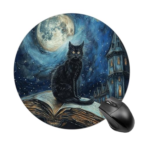 Rundes Mauspad mit sitzender Katze, wasserdicht, rutschfest, Gummi, lustige Mauspads, 19,8 x 19,8 cm, für Computer, Laptop, Büro, Schreibtisch, Zubehör, Mauspad Rundes Mauspad mit sitzender Katze, wasserdicht, rutschfest, Gummi, lustige Mauspads, 19,8 x 19,8 cm, für Computer, Laptop, Büro, Schreibtisch, Zubehör, Mauspad von Rkklvbns