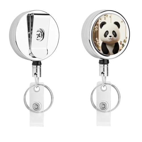 Weißer Panda-Ausweishalter mit Schlüsselring, lustiger Ausweishalter für Lehrer, Krankenschwester, Arzt, Arbeiter, Geschenk, ID, Namensschild, dekorative Metall-Clips Weißer Panda-Ausweishalter mit Schlüsselring, lustiger Ausweishalter für Lehrer, Krankenschwester, Arzt, Arbeiter, Geschenk, ID, Namensschild, dekorative Metall-Clips von Rkklvbns