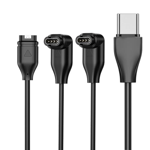 USB-C zu Garmin Ladekabel Uhr 3-Stück, Typ-C Ladekabel für Garmin Watch für Fenix 8/7/7X/7S/6/E,Venu 3/3S/2S/SQ,Forerunner 165/965/955/945/265/255/55/45,Vivoactive 5/4S,Epix Pro 2,Instinct,Tactix 7 von Rndono