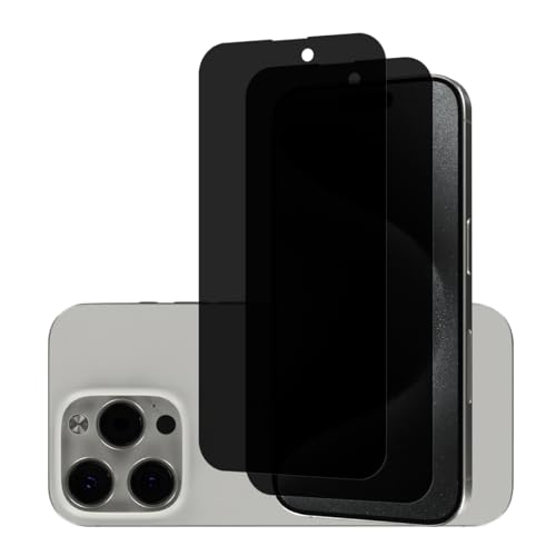 Rnnmeeko [2 Stück Sichtschutz Schutzfolie für Panzerglas für iPhone 15 Pro, Anti-Spähen Privacy Panzer Schutz Glas 9H Anti- Kratzer, Sichtschutzfolie für iPhone 15 Pro Rnnmeeko [2 Stück Sichtschutz Schutzfolie für Panzerglas für iPhone 15 Pro, Anti-Spähen Privacy Panzer Schutz Glas 9H Anti- Kratzer, Sichtschutzfolie für iPhone 15 Pro von Rnnmeeko
