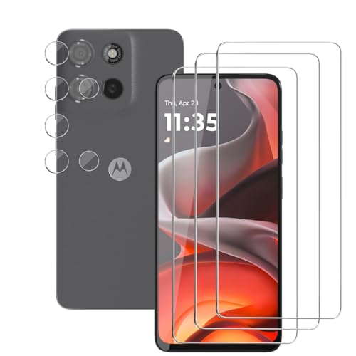 Rnnmeeko 3+2 Stück Schutzfolie für Motorola Moto G15 Panzerglas, 9H Härte Panzer Schutz Glas folie und Kameraschutz Schutzglas, Anti-Kratzer Blasenfrei Displayschutzfolie für Motorola Moto G15 von Rnnmeeko