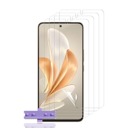 Rnnmeeko 4 Stück Schutzfolie für Vivo V40 SE 5G / Vivo V30 Lite 4G, Weiche TPU Folie, Ultra HD Klar, 4 Stück Displayfolie von Rnnmeeko